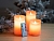 Набор восковых свечей МЕРЦАЮЩИЕ, оранжевые, тёплые белые LED-огни, колышущееся пламя, 7.5х10-12.5-15 см, батарейки, таймер, диммер, ПДУ, 3 шт., Peha Magic