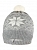Шапка детская Norveg цвет серый с белыми снежинками (текстильный помпон) 7CWU-053 (M)