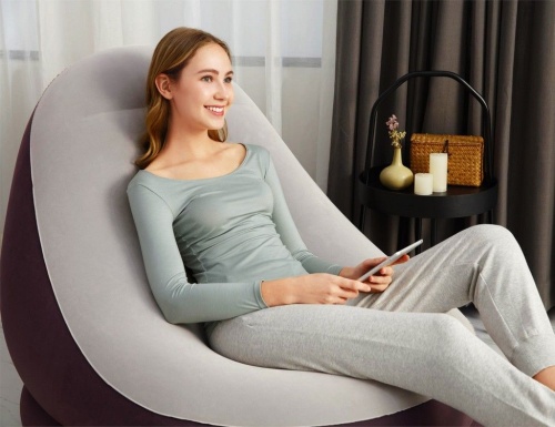 Надувное кресло Comfort Cruiser Inflate-A-Chair, 121х100х86 см, с пуфиком 54х54х26 см, BestWay, фото 6