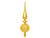 Елочная верхушка DIAMOND (рифление крупной сеточкой), стеклянная, матовая, золотая, 31 см, Kaemingk (Decoris)