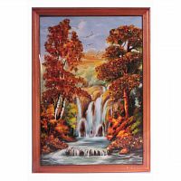 Картина "Водопад" из янтаря, KR-28