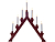 Светильник-горка рождественский ZACK (красный) на 7 свечей, 53х47 см, STAR trading
