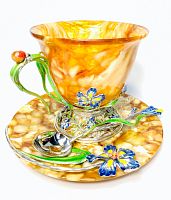 Чайная чашка  из янтаря "Ирис", 4402/L