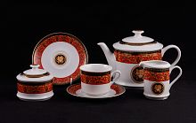 Чайный сервиз версаче красная лента на 6 персон сабина 15 предметов чехия  02160725-b979, Leander