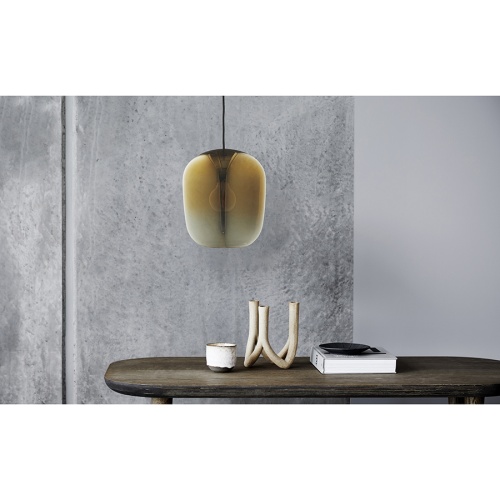 Лампа подвесная ombre, 41,5хD35 см, стекло, золото фото 5