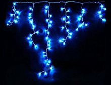 Светодиодная гирлянда Сосульки 1*1.4 м, 56 синих LED ламп, черный КАУЧУК, соединяемая, IP44, BEAUTY LED