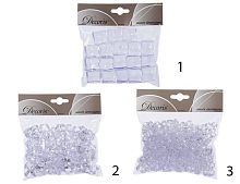 Камушки для декорирования "Бриллиантовый лёд", акрил, прозрачные, 200 г, разные модели, Kaemingk