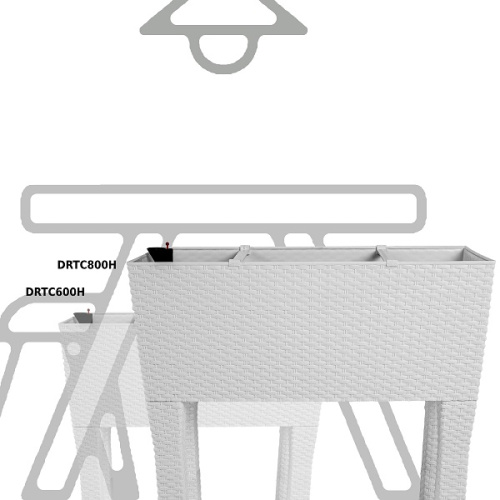 Кашпо с автополивом Prosperplast Rato Case High 72л, белый фото 3