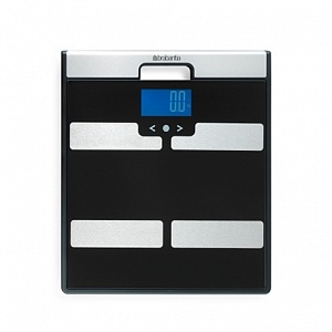 Весы для ванной комнаты с мониторингом веса Sistema из нержавеющей стали, цвета чёрного