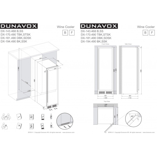 Винный шкаф Dunavox DX-194.490 фото 4