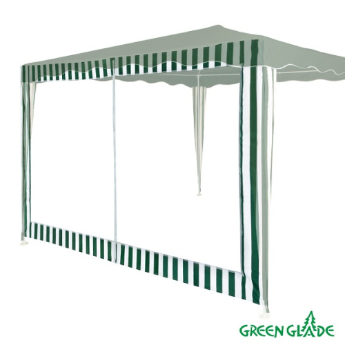 Стенка для садового тента Green Glade 1,95х2,95м полиэстер с москитной сеткой фото 3