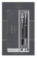 Набор подарочный Parker IM Core - Black CT, ручка перьевая+ручка шариковая