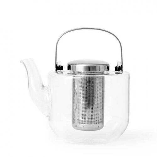 Заварочный чайник с ситечком Bjorn 0,75 литра, из прозрачного стекла