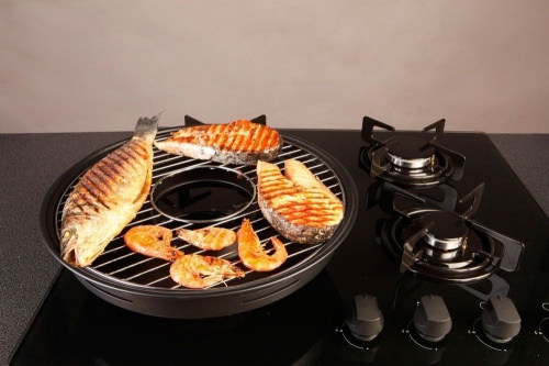 Сковорода для гриля на газовой плите диаметром 516 мм с мраморным антипригарным покрытием от Good Grill