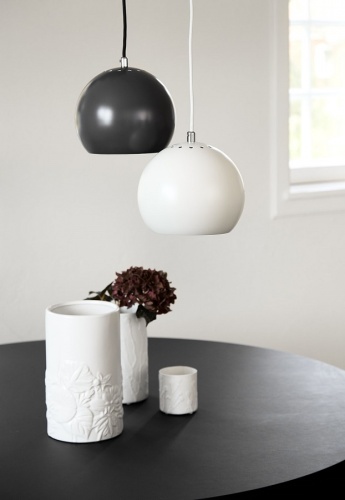 Лампа подвесная ball, хром в глянце, черный шнур фото 3