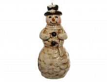 Ёлочная игрушка "Снеговичок шишок", полистоун, 12 см, SHISHI