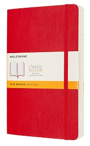 Блокнот Moleskine Classic Large, 400 стр., красный, в линейку