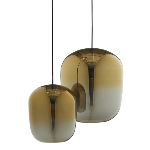Лампа подвесная ombre, 41,5хD35 см, стекло, золото фото 6