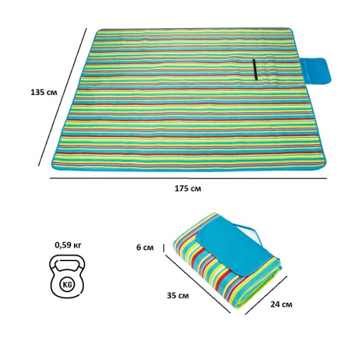 Коврик для пикника Green Glade Р9010 1,75х1,35м фото 5