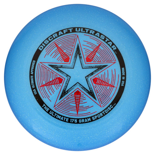 Диск Фрисби Discraft Ultra-Star синий искрящийся (175 гр.)