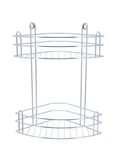 RUS-385020-2 Zn Полка для ванной 2-ярусная угловая