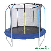 Батут уличный Green Glade с сеткой 10-футовый 3 ножки 6 стоек