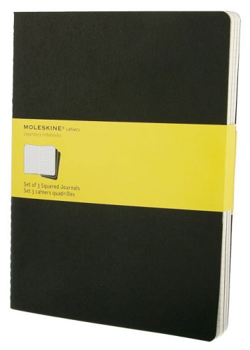 Набор 3 блокнота Moleskine Cahier Journal XL, в клетку