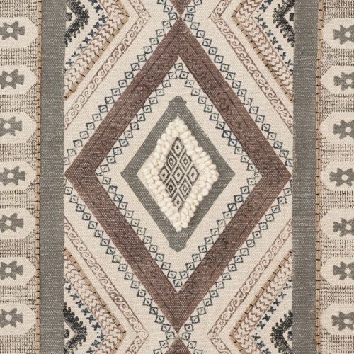 Ковер из хлопка, шерсти и джута с геометрическим орнаментом из коллекции ethnic, 120х180 см фото 6