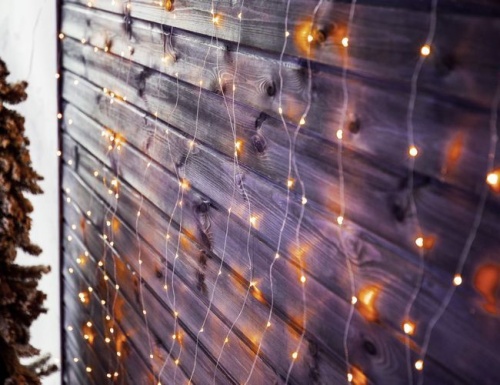 Световой занавес "Светлячок мерцающий", 256 LED-огней мерцающих, 1.6х1.6 м, серебристый провод, Торг-Хаус фото 4